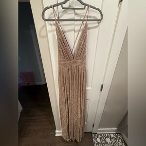 Windsor Shimmering Gold Maxi Dress